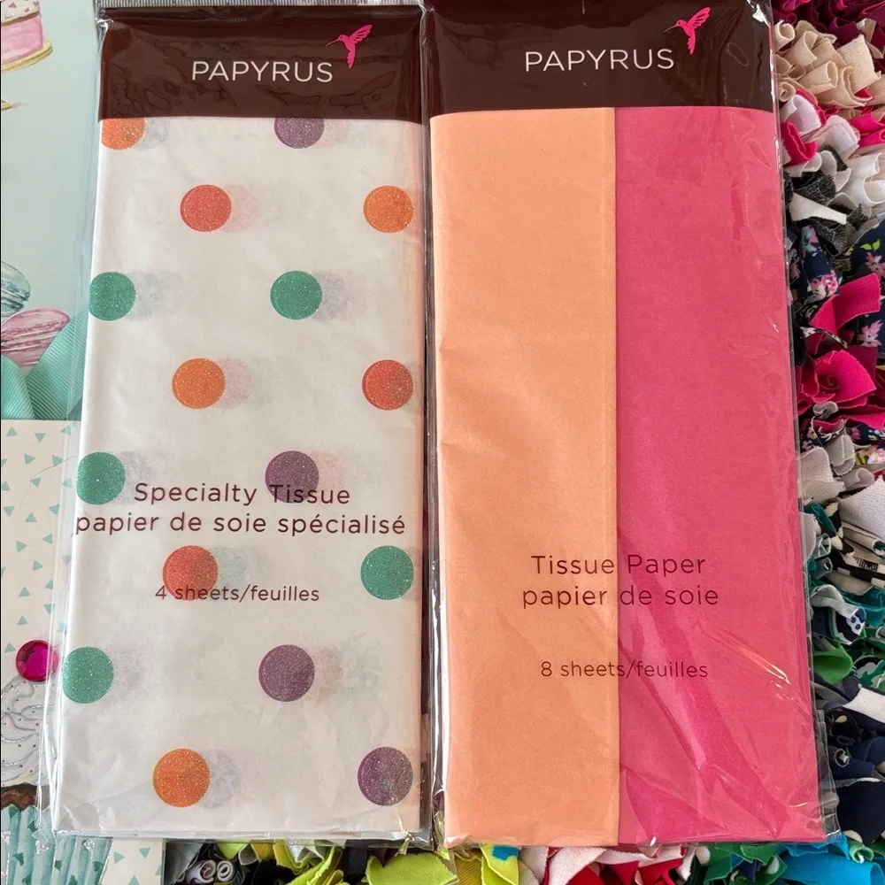 🆕Papyrus 2 Gift Bags And 2 Packages Of Tissue Paper